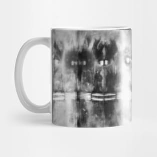 Black and White Tie-Dye Plaid Mug